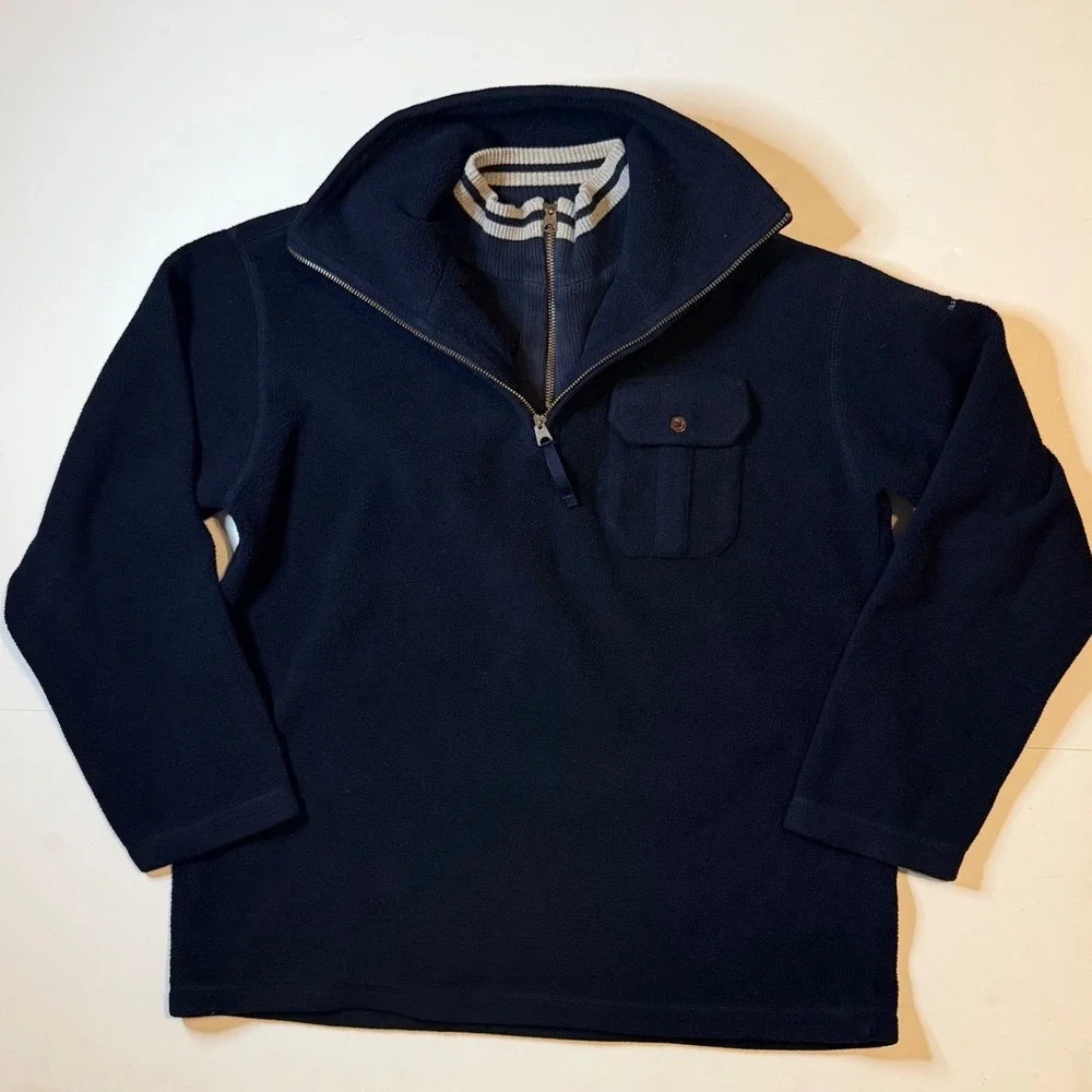 Vtg Polo Ralph Lauren Jeans Co Quarter Zip Fleece Pullover Size Medium